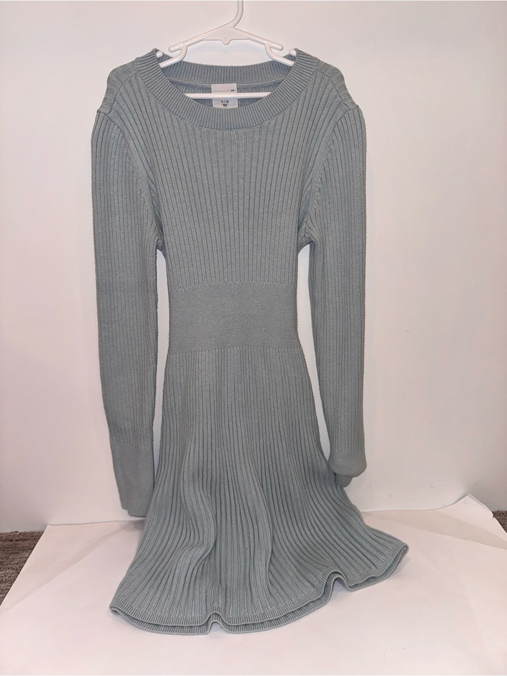 abercrombie kids Ribbed Knit Long Sleeve Dress